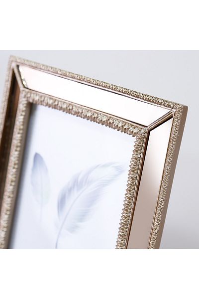 Selim Decor 15x20 Elsira Mirrored Frame Mink
