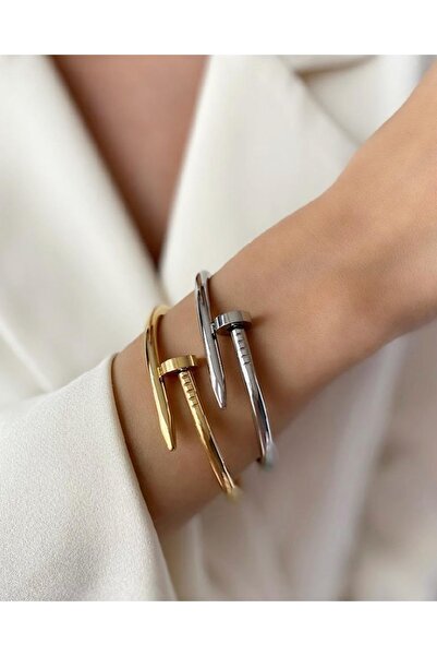 Çelik Mel's Accessoriess Altın Çivi Kelepçe Model 18cm