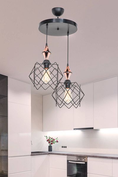 Tuğbasan Akses Sıla 3-Piece Cocoon Living Room Kitchen Bedroom Dining Room Entrance Hall Chandelier