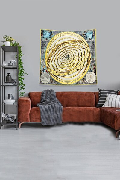 linazaitun The Course of the Yellow Earth Stain-Resistant Velvet Fabric Wall ...