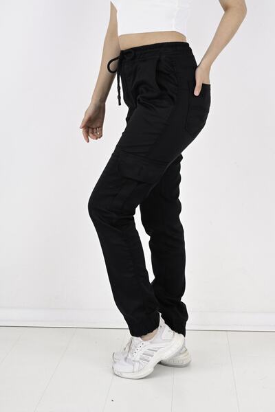 QUITS KIDS Bel Ve Paça Lastikli Yanları Kargo Cep Bayan Pantolon-19000