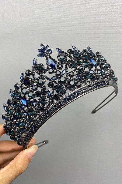 Bontex Νυφικό στέμμα γάμου σε μπλε ναυτικό χρώμα, μοντέλο Pegasi, στέμμα νύφη...