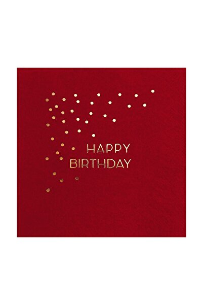 Story 33 × 33 سم ورقة ذهبية منقوشة لعيد ميلاد سعيد، عبوة من 16 منديل ورقي ملو...