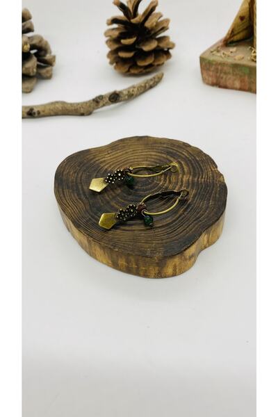 Porsuk Alternatif El Yapımı Etnik Otantik Hippi Bohem Küpe