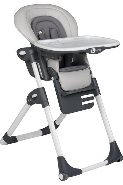 4 Baby Formula Lüks Asansörlü Mama Sandalyesi-gri