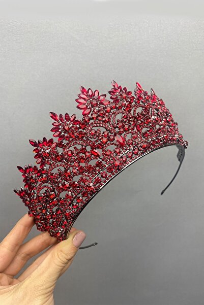 Bontex Νυφικό στέμμα γάμου Κόκκινο στέμμα νύφης Αγελίνα με χέννα – Αξεσουάρ ν...