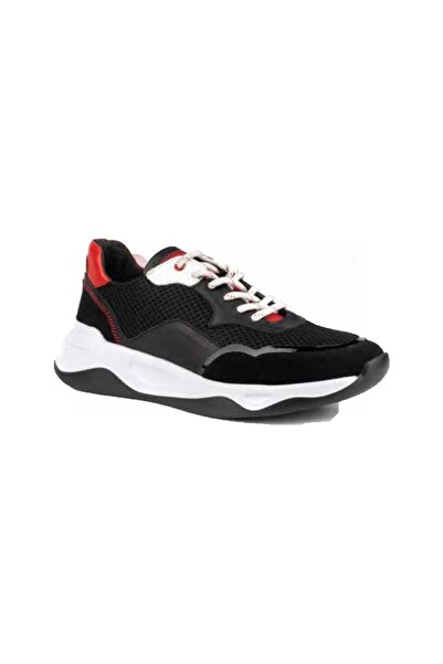 MARCOMEN Siyah Hakiki Deri Erkek Günlük Sneaker Casual Spor Ayakkabı - 13006