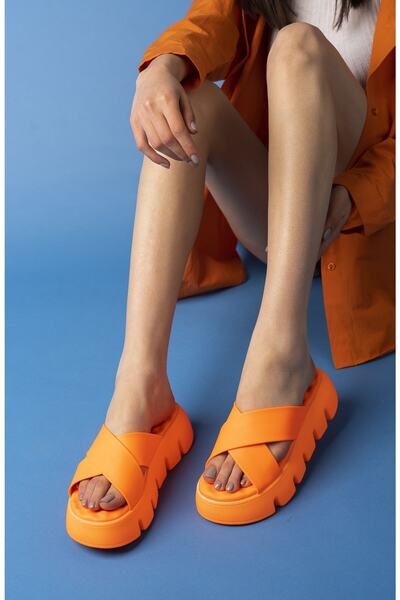 PASSAGE SHOES 6151 Μοντέλο Neon Fuspetli Γυναικείες Παντόφλες με ψηλή σόλα