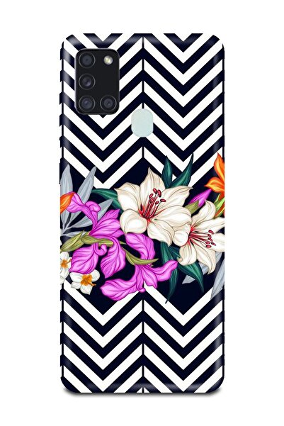 PERAX Samsung Galaxy M30s - M21 Zebra Desenli Çiçekli Baskılı Telefon Kılıfı ...