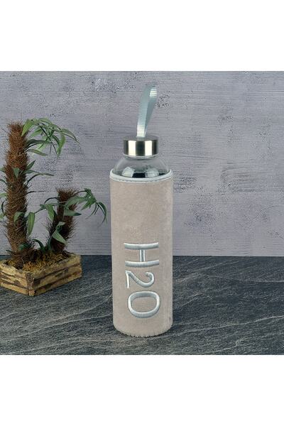 H2O دورق زجاجي بغطاء قطيفة 600 مل