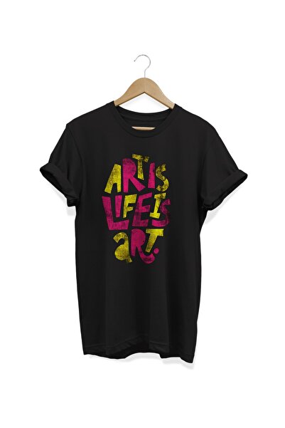 WİDİ Art Štampano Crna T-shirt