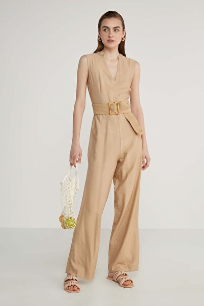 Vitrin Jumpsuit - Beige - Relaxed