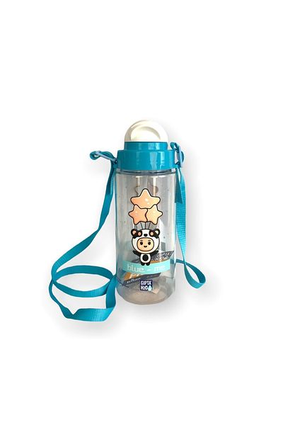 Gıpta Blue-me Tritan Patterned Flask with Straw 500 Cc - A.blue