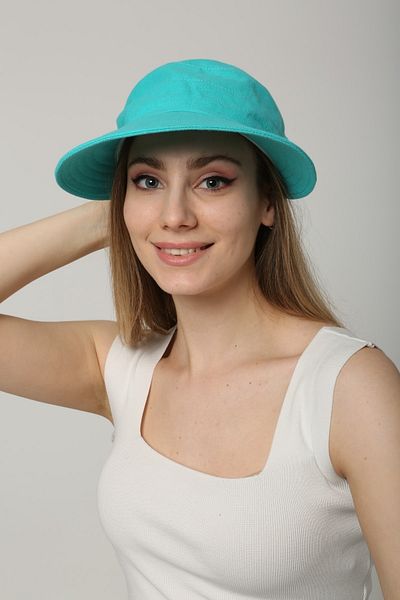 BALIENTE Turquoise Lux Cotton Fabric Visor Women's Hat