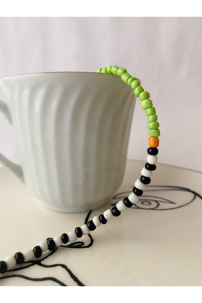 Lucky Designs Black White Green Bncuk - Anklet