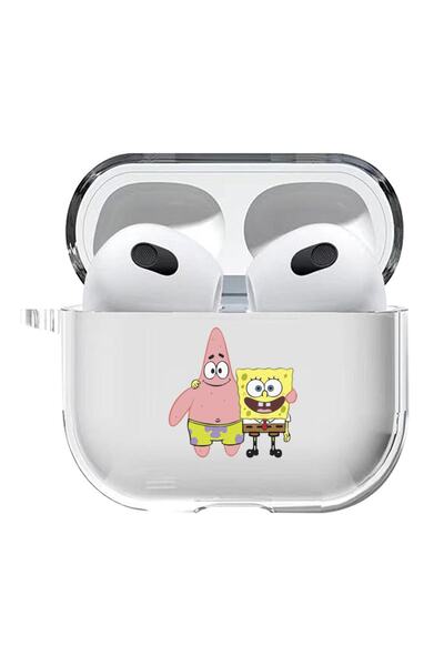 caseland 3rd generation Spongebob Patterned Transparent Airpdos Case