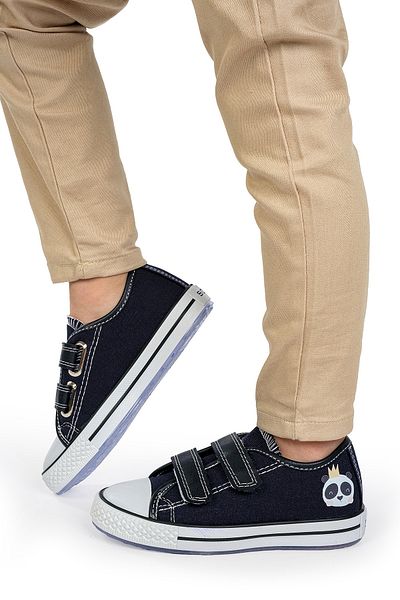 Solo Bag Boys' Orthopedic Supported Navy Blue Lighted Casual Sports Shoes