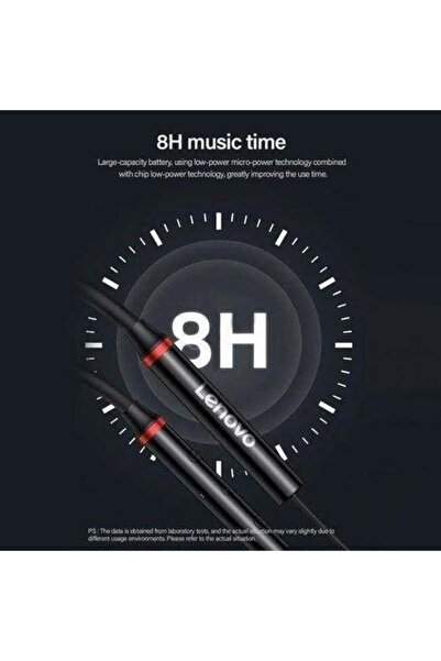 Torima Lenovo He05x Manyetik Neckband Kablosuz Bluetooth 5.0 Kulaklık Siyah