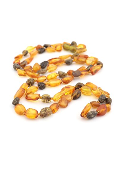 PİGADO Gerçek Baltık Amberi Damla Kehribar Yetişkin Kolyesi