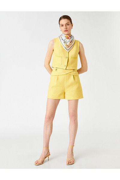 Koton Mini Shorts Waist Detailed Pleated
