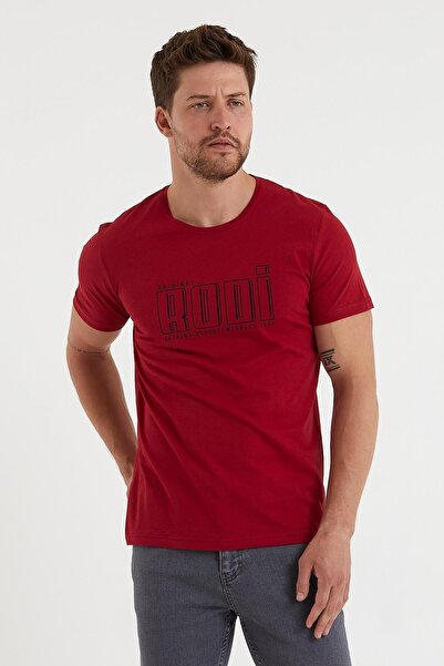 Rodi Erkek Tişört Logo Baskılı Süprem Rd22ye271118 Bordo