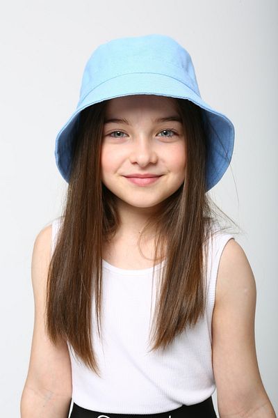 FELLMENS Baby Blue Unisex Lux Cotton Fabric Bucket Kids Hat