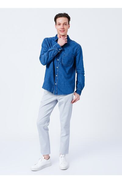 Fabrika Muri Düşük Bel Slim Fit Düz Taş Erkek Chıno Pantolon