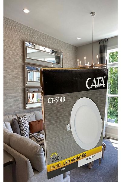 Cata 3w Panel Led Luminaire Ct-5144 Daylight Aluminum Case