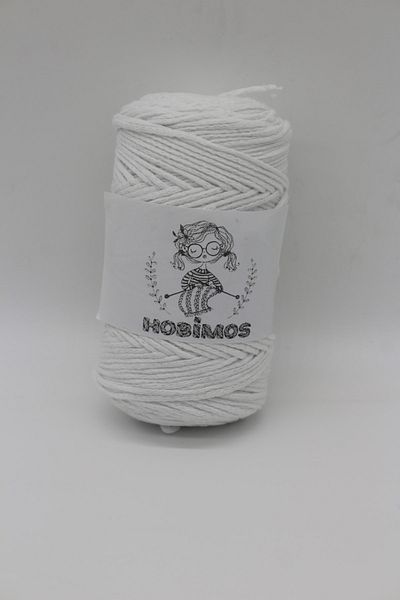 Hobimos Re-cotton 3 mm 250 gr 150 μέτρα βαμβακερό πλέξιμο στο χέρι Σχοινί μακραμέ