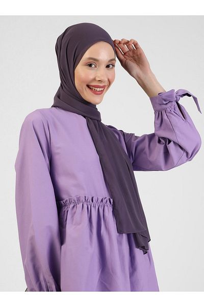 Tuva Şal Chiffon Shawl - Dark Violet -