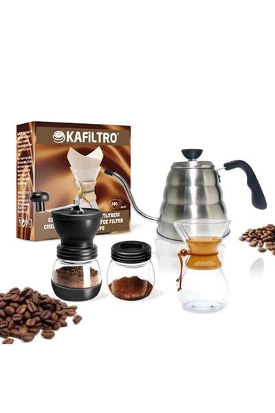 Kafiltro Barista *chemex Set-1 (4'lü Set) - Barista Pour Over Starter Seti