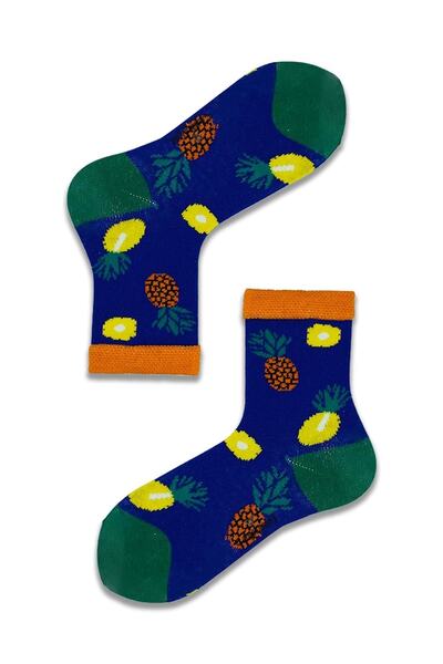 CARNAVAL SOCKS جوارب ملونة منقوشة على شكل أناناس للأطفال