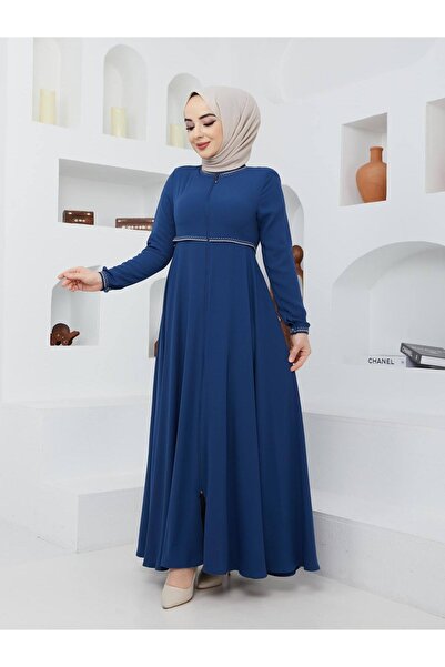 KMKkombin Pardesiu evazat cu model Mevlana de vară cu mâneci și talie