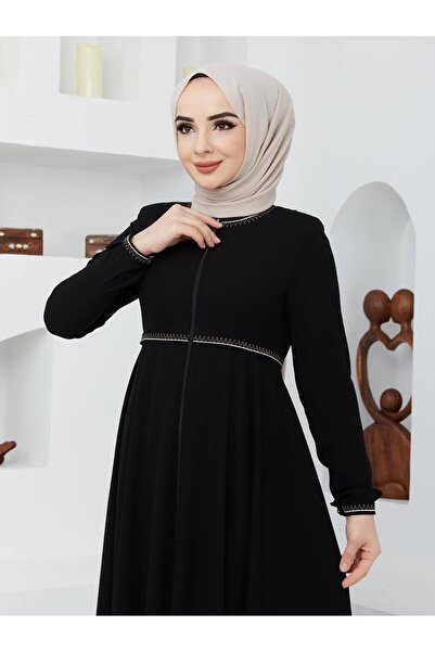 KMKkombin Yazlık Mevlana Model Kol Ve Beli Desenli Kloş Pardesü