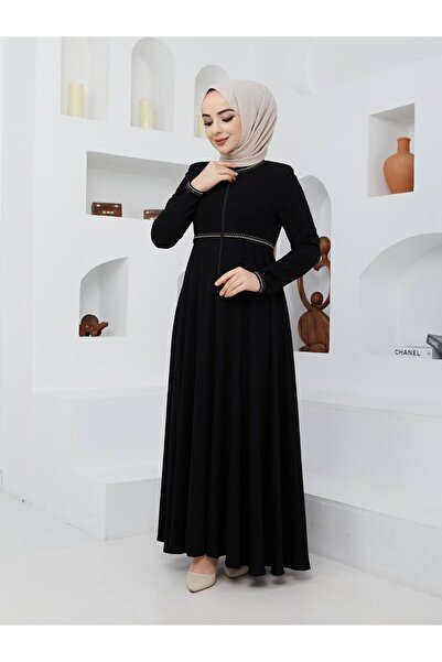 KMKkombin Yazlık Mevlana Model Kol Ve Beli Desenli Kloş Pardesü