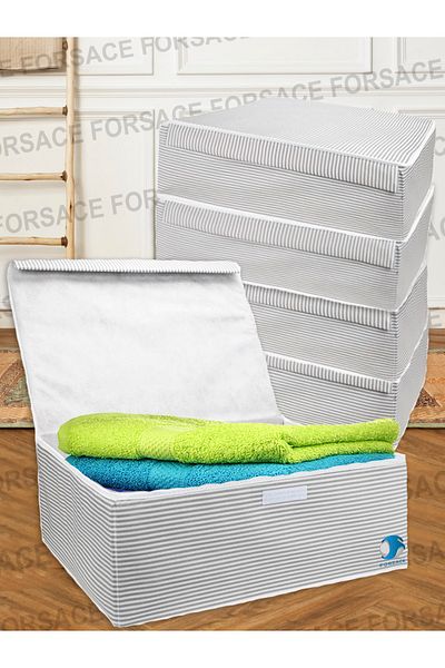 FORSACE 5 τεμάχια με καπάκι πολλαπλών χρήσεων Κουτί αποθήκευσης Θήκη Organizer Βάση 50 X 40 X 19 cm