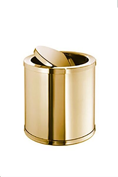 Windisch Cylınder Döner Kapaklı Çöp Kovası Gold