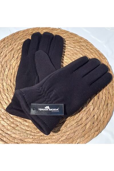 salarticaret Erkek Kaşe Elyaflı Siyah Eldiven