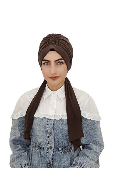 R&S modibone Σχέδιο Shirred Ready Bonnet Hijap Brown