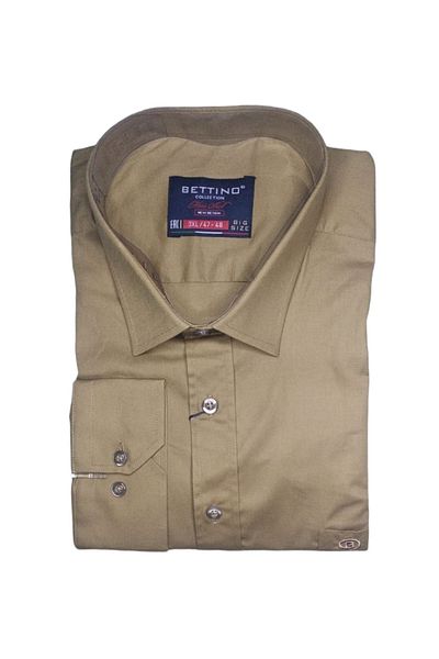 Bettino Ανδρικό πουκάμισο μεγάλου μεγέθους Oversize μακρυμάνικο κλασικό κομμένο