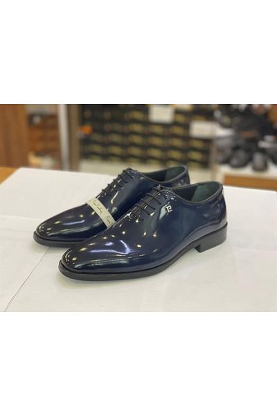Pierre Cardin Σ 103129   Ανδρικά κλασικά λουστρίνια δεμένα παπούτσια Navy Blue λουστρίνι
