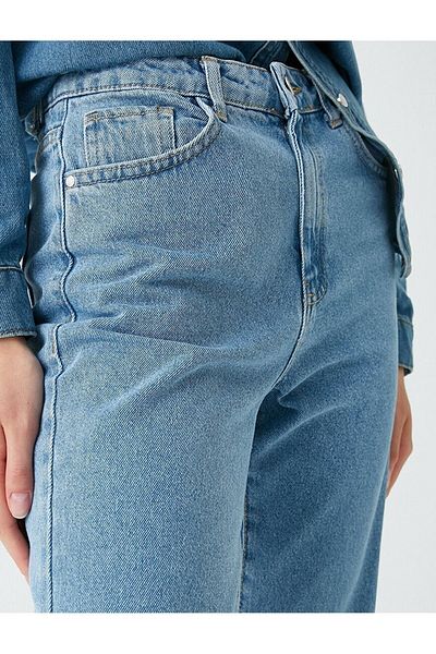 Trn JNS Irelia Light Blue Blue Ψηλόμεση Lycra Mom Jeans Τζιν Τζιν παντελόνι