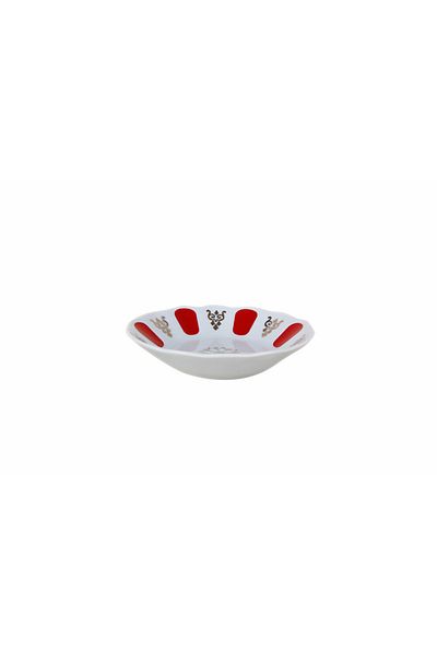 Porland 6-Piece Red Acem Tea Plate 12cm