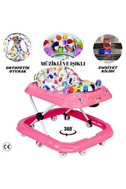 ACTIVESHOP Pembe Yürüteç 10 Ayak Örümcek Modeli Yrtç22 Koltuklu