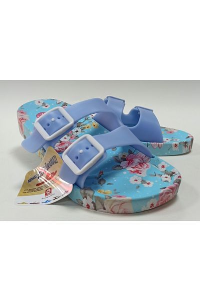 GEZER Baby Blue Anatomical Non-Slip Sole Women's Pool Sea Beach Home and Street Slippers