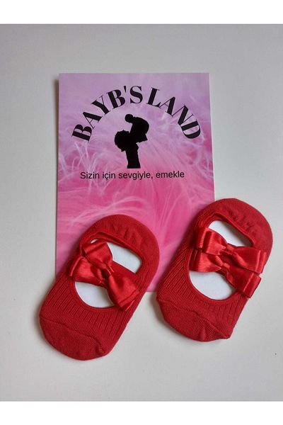 Babyland Red Baby Ballerina Socks