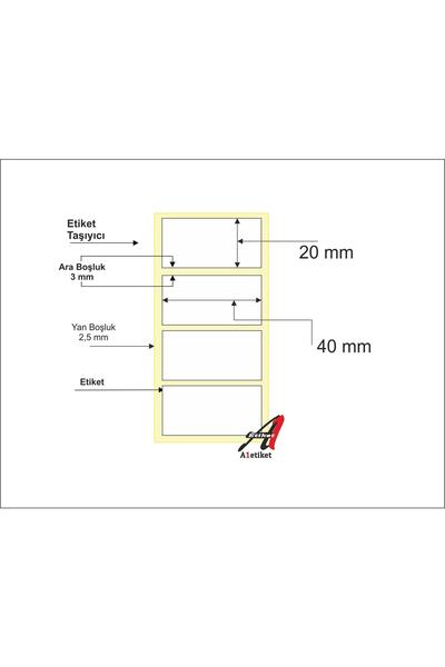 A1 Etiket 20 X 40 Mm Thermal Barcode Label 10 Rolls Pack of 100010,000 Tags