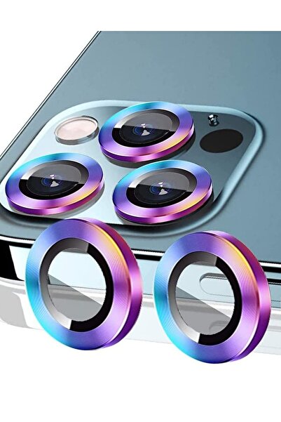 HyperAge Camera Protective Rainbow Aluminum Alloy Frame Compatible with iPhon...
