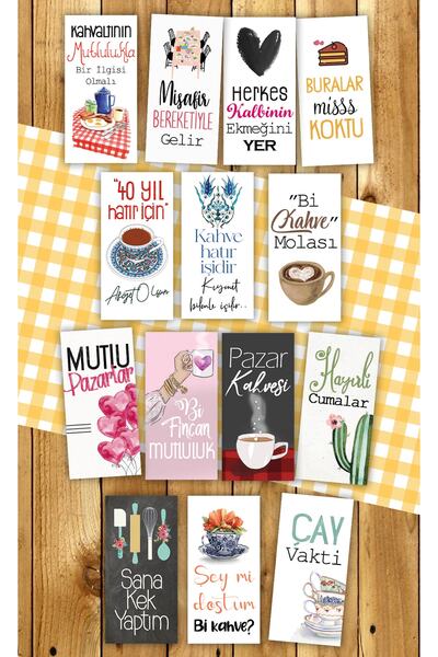 Pankart Evi شعار القهوة - 14 بطاقة عرض مختلطة