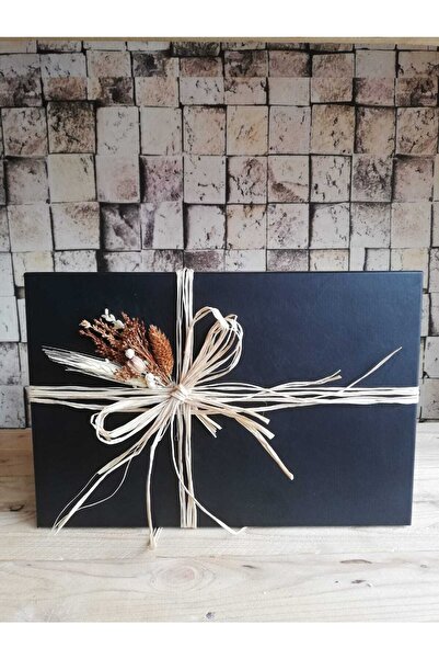 Destina Tasarım 3 No - Siyah Hediye Kutusu Boş Kutu, Dikdörtgen Kutu